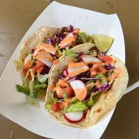 Volcano Tempeh Tacos at Muñecas Downtown Taco Garden in Gainesville