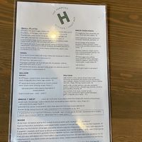 Menu at The Hammond Kitchen & Craft Bar in Camas