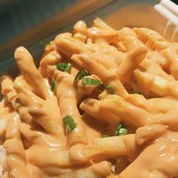 The best vegan cheesy fries   at Frankly Plant Based Kitchen in Toledo