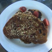 ‘Not French toast’. Very interesting and original dish. Not too sweet and great flavours   at Chai Cafe in Windsor