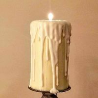 Candle cake at Petit Gateau in Victoria
