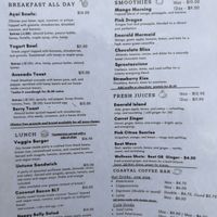 Menu  at The Sanibel Sprout in Sanibel