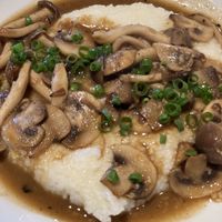 Mushroom and grits  at Soul Food House in Tokyo