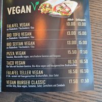 Menu at Casablanca City in Thun