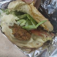 Veggie burger at Falafel Damasco El Rey del Falabel in Granada