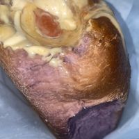Sauce has mayo FML but all the unique mustards and relishes are vegan!   at Hula Dog Kuhio in Honolulu