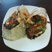 Vegan burrito at Bunny's Nook Kitchen in Victoria