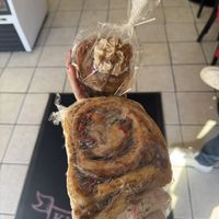 Day old biscoff cruffin and strawberry cinnabunnie  at Bunny's Nook Kitchen in Victoria