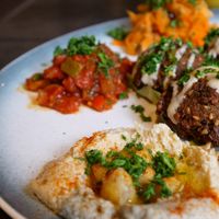 Hummus Vegan Falafel plate at Millis Dining Bar ミリスダイニングバー in Sendai