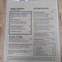 Menu 1/2 at ROOST Kitchen & Pantry in Godalming