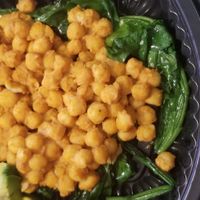 Chickpea scramble at Fit Food Factory in Amman