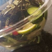 Vegan tuna salad (salad with seaweed) at Fit Food Factory in Amman