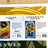 Starter dish menu 2 of 2, July 2021 at Vegan AF Ramen in Krakow