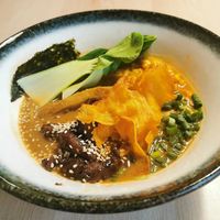 Miso bbq ramen at Vegan AF Ramen in Krakow