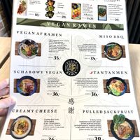 Menu  at Vegan AF Ramen in Krakow