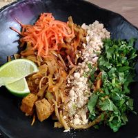 Pad thai at Vegan AF Ramen in Krakow