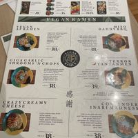 Menu  at Vegan AF Ramen in Krakow