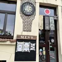 Outside the restaurant   at Vegan AF Ramen in Krakow