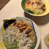 Terror Tantanem (furthest) and Miso Daddy Bbq (closest)  at Vegan AF Ramen in Krakow