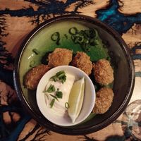 Tofu-Seitan paniert mit Dip at Vegan AF Ramen in Krakow