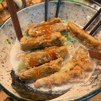 Mushroom Broth Ramen with Soy Cutlets  at Vegan AF Ramen in Krakow