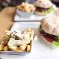 Belgian Burger & Pepper Fries  at HAWIDERE in Vienna