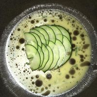 Vegan green ceviche.  at NÜ Restaurant in Tulum