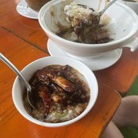 Singapore porridge with oyster mushrooms   at Goodlife - temporarily closed in Vung Tau