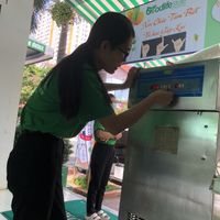 repairing the vegan soft serve bean ice cream  at Goodlife - temporarily closed in Vung Tau
