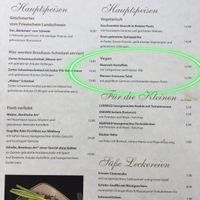 vegan selection  at Haus der Getreuen in Jever