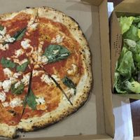Vegan Margherita Pizza and Large Butter Lettuce Salad ❤️ at Vesta in Redwood City
