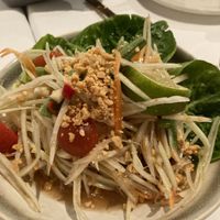 The green papaya and carrot salad with crunchy peanuts.  at Thai Barn in Bradford-on-avon