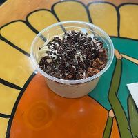 chunky monkey smoothie bowl at Ohana Food Co in Flagler Beach