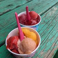 Strawberry, prickle pear, guava, plum, cherry at Dondurma Dükkanı in Antalya