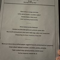 Set menu  at ZA ZA TA in Fortitude Valley