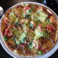 My vegan pizza with vegan mozzarella and vegetables at The Crown Inn in Isle Of Lewis