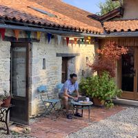 Looking back on our Gite.  at Under The Lime Tree in Angouleme