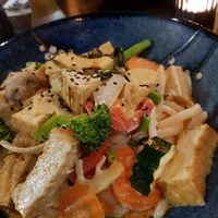 Udon Noodle Curry with tofu and vegetables at Happy Kitchen in Baden Baden