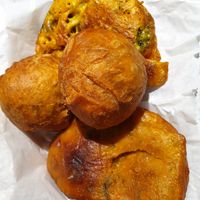 Seaweed fritters and dumplings. at Eat of Eden in South West London