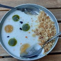 Veganes Cocos-Panacotta at La Chevre Qui Rit in Colmar