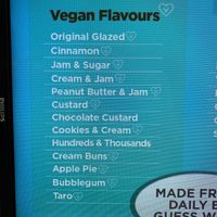 Vegan flavours at Donut Box in Mill Park