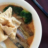 Many vegan laksa options at Veggie Chef in Oakleigh