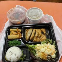 chicken bento box (comes with so many things!!)  at Veggie Chef in Oakleigh