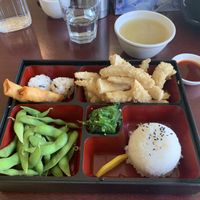 Salted calamari bento with miso    at Veggie Chef in Oakleigh