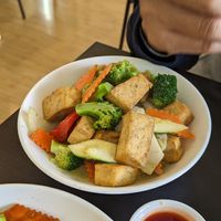 Veg and tofu at Veggie Chef in Oakleigh