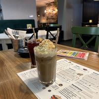 coconut ice coffee and jallab  at Falla in Katowice