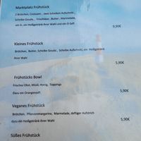 Frühstückskarte mit veganer Option at Nicole's Café in Wald-michelbach