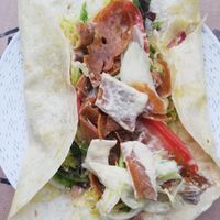 Shawarma de seitan con Hummus at Hostel La Parra in Bakio