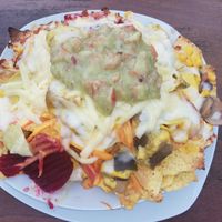 Nachos veganos at Hostel La Parra in Bakio