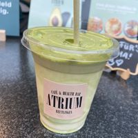 Matcha latte with oat milk  at Atrium in Reutlingen
